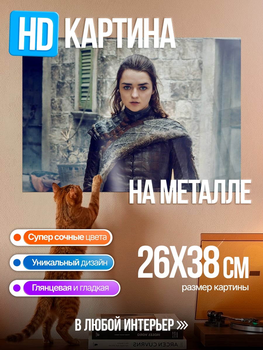 Картина на металле Арья Старк