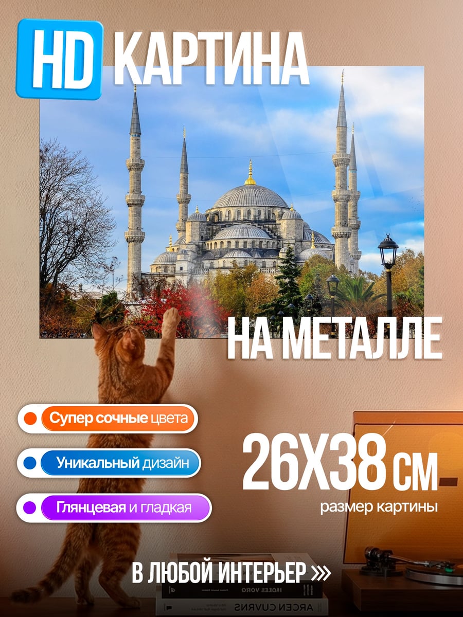 Картина на металле Голубая мечеть