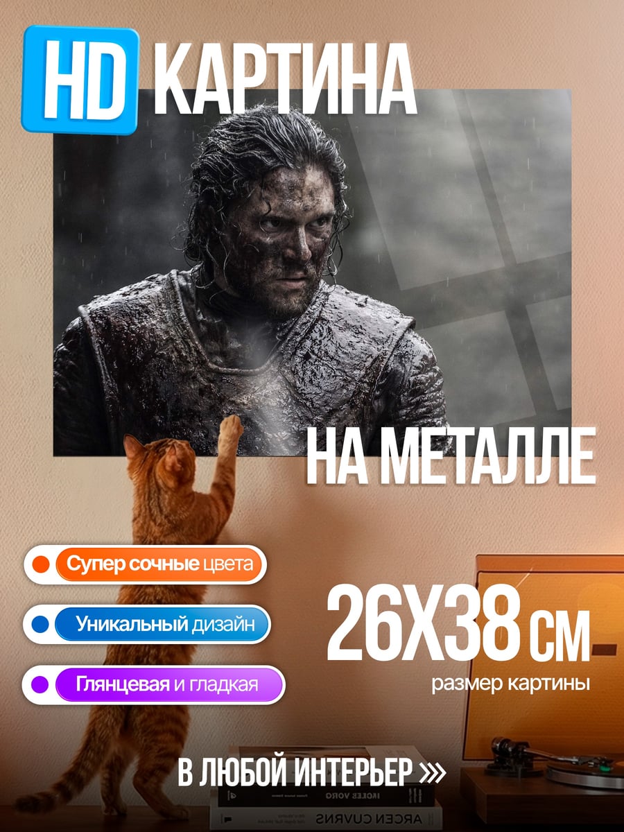 Картина на металле Грязный воин