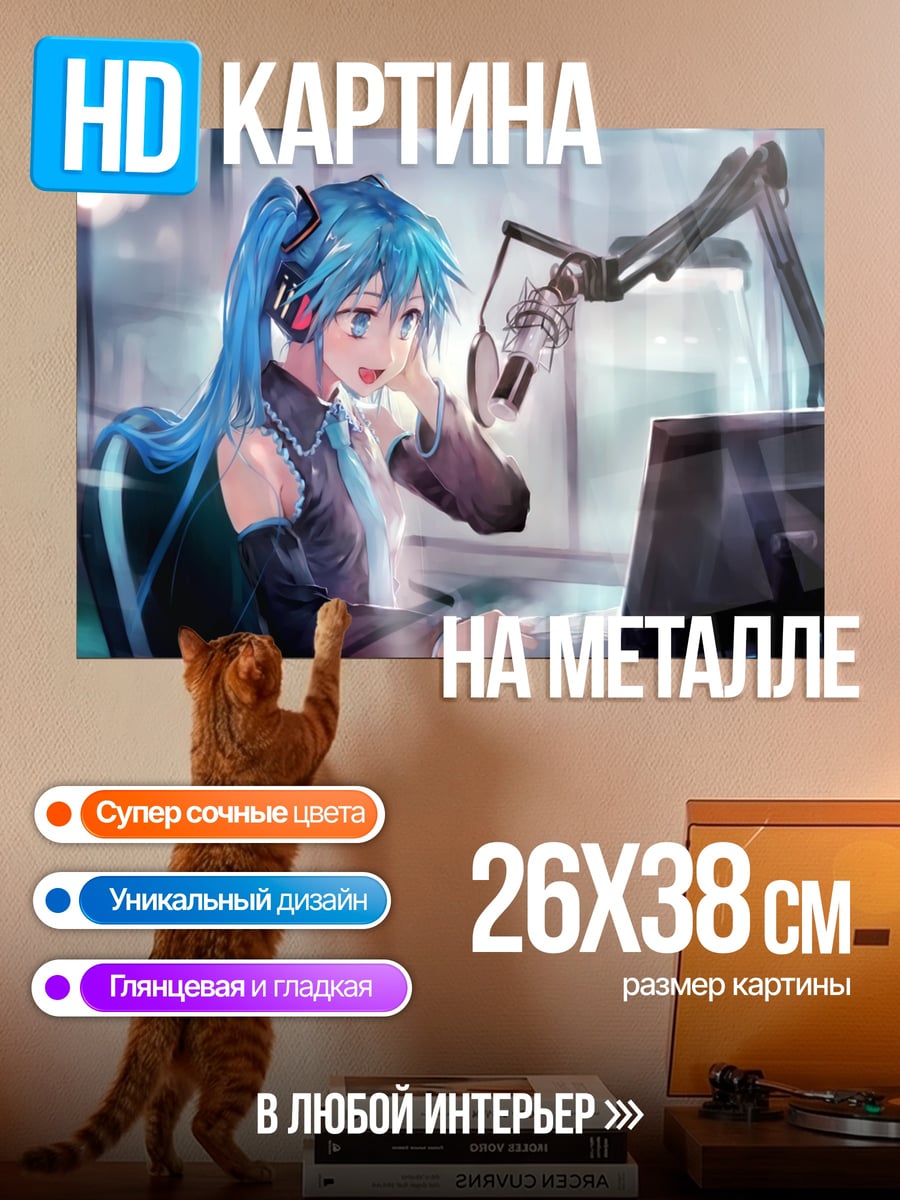 Картина на металле Мику Хацунэ радио