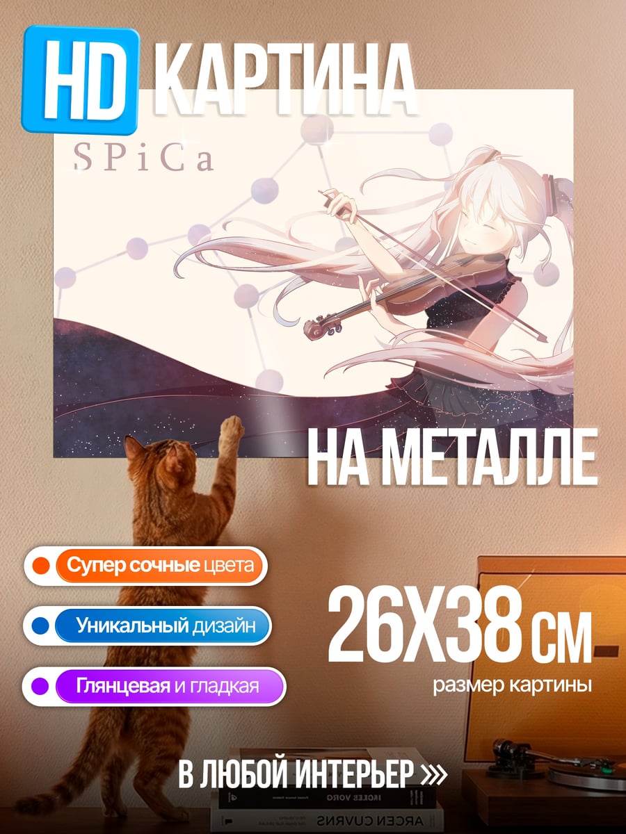 Картина на металле SPiCa скрипка