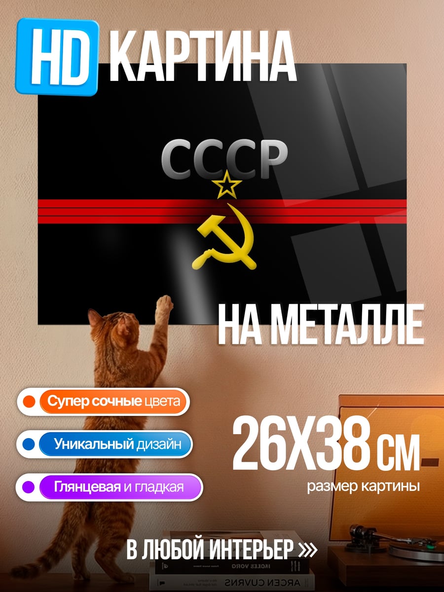 Картина на металле Символ СССР