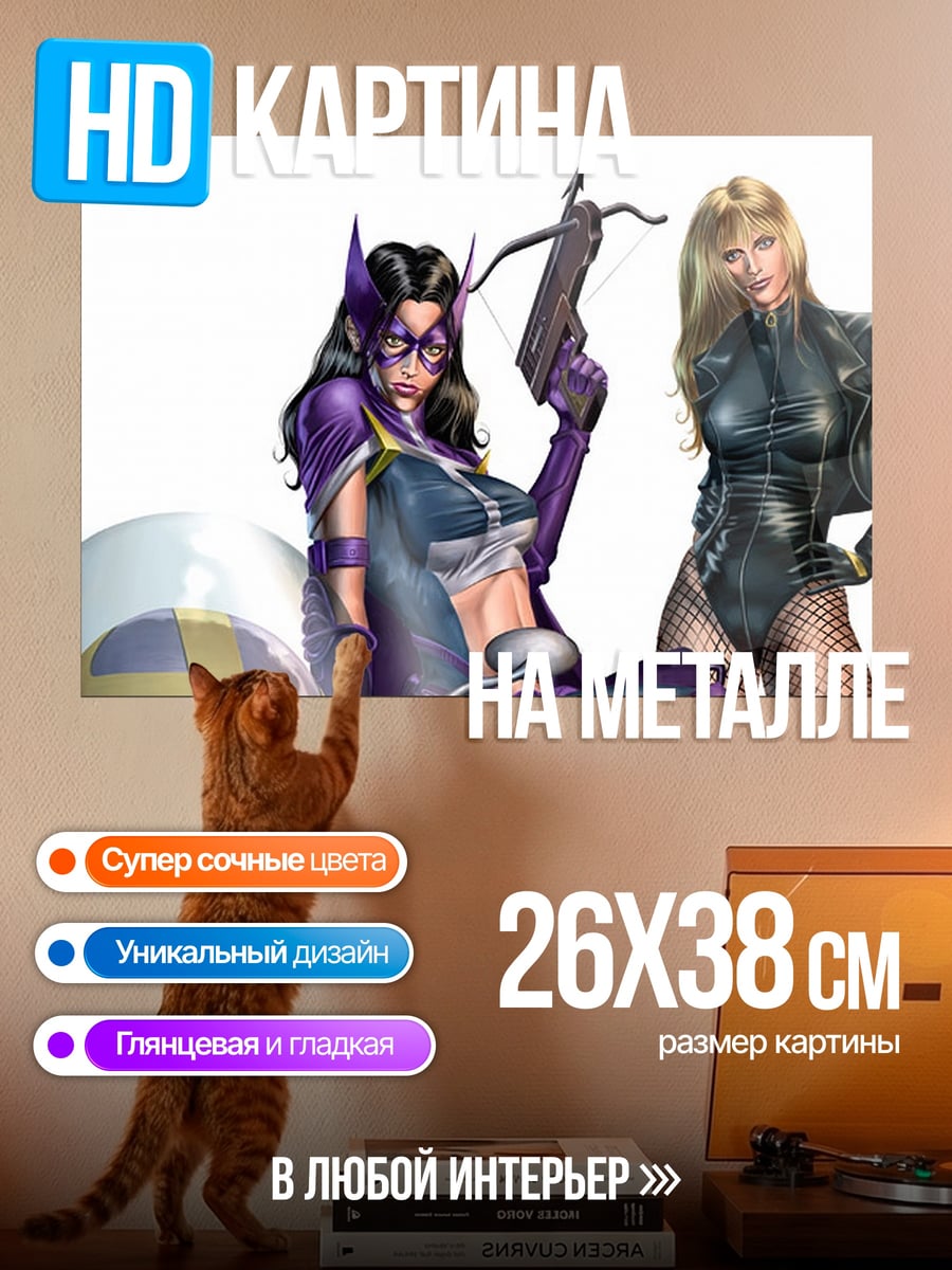Картина на металле DC героини