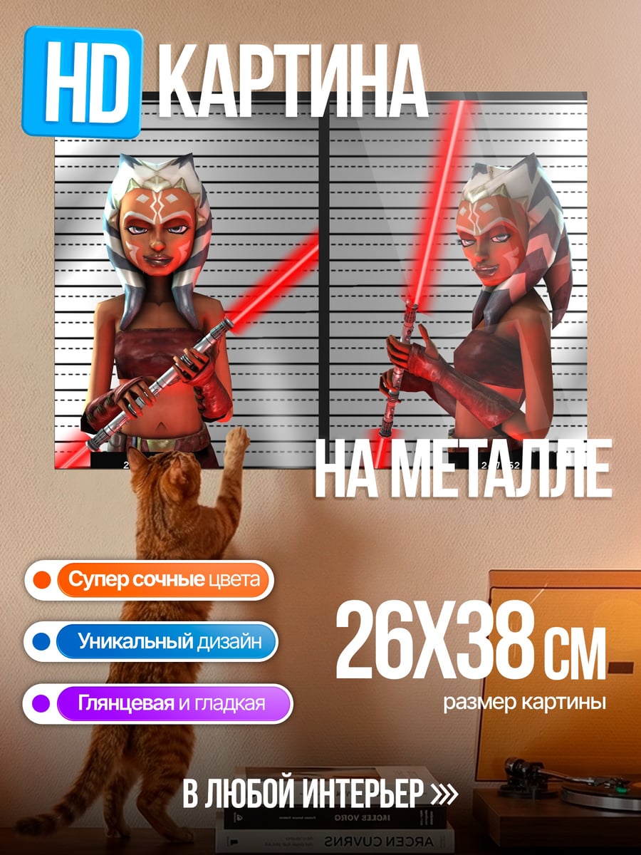 Картина на металле Асока Тано арест