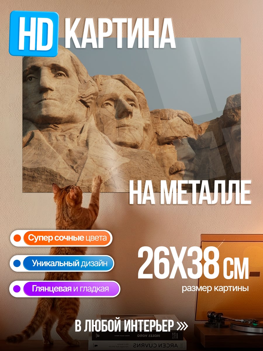 Картина на металле Гора Рашмор