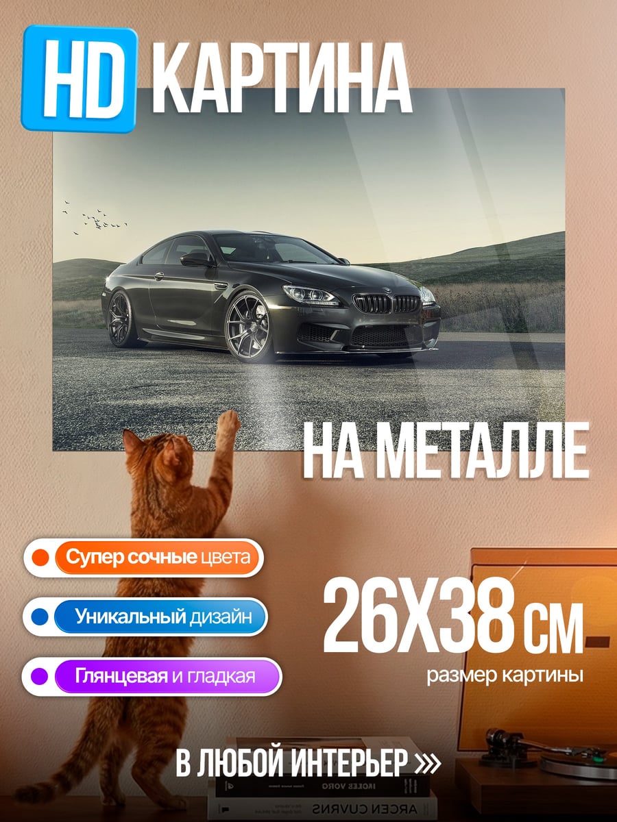 Картина на металле Спортивный автомобиль