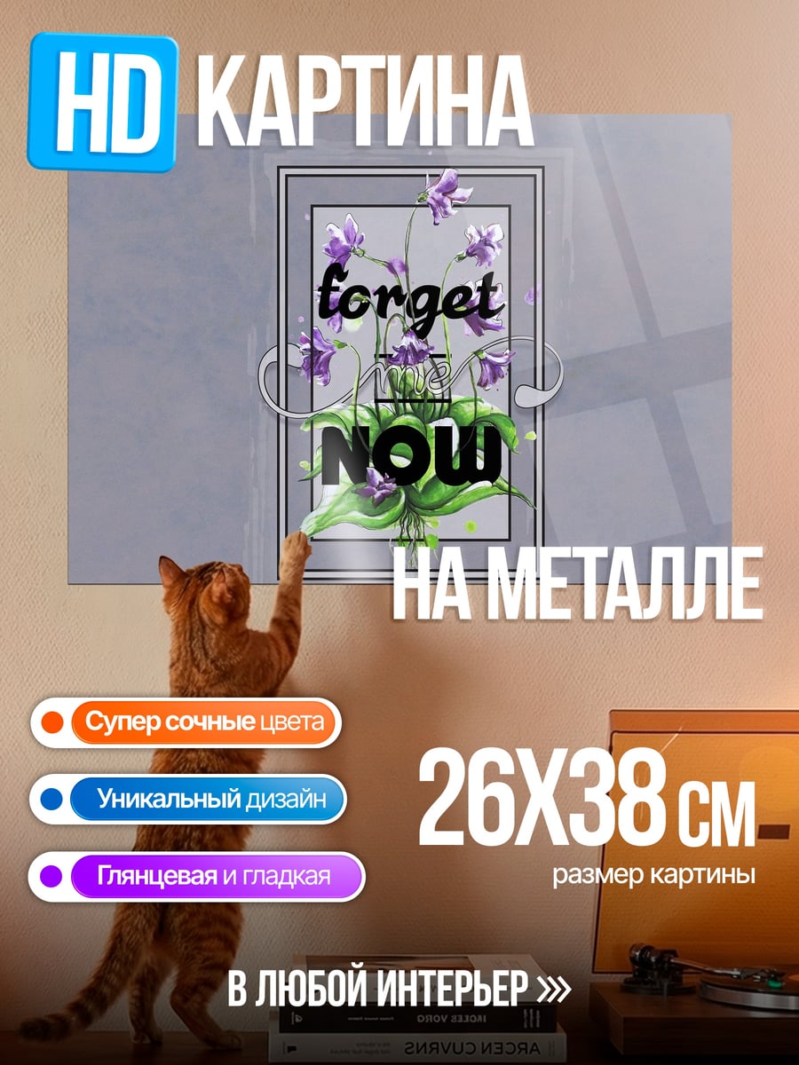 Картина на металле Забудь сейчас