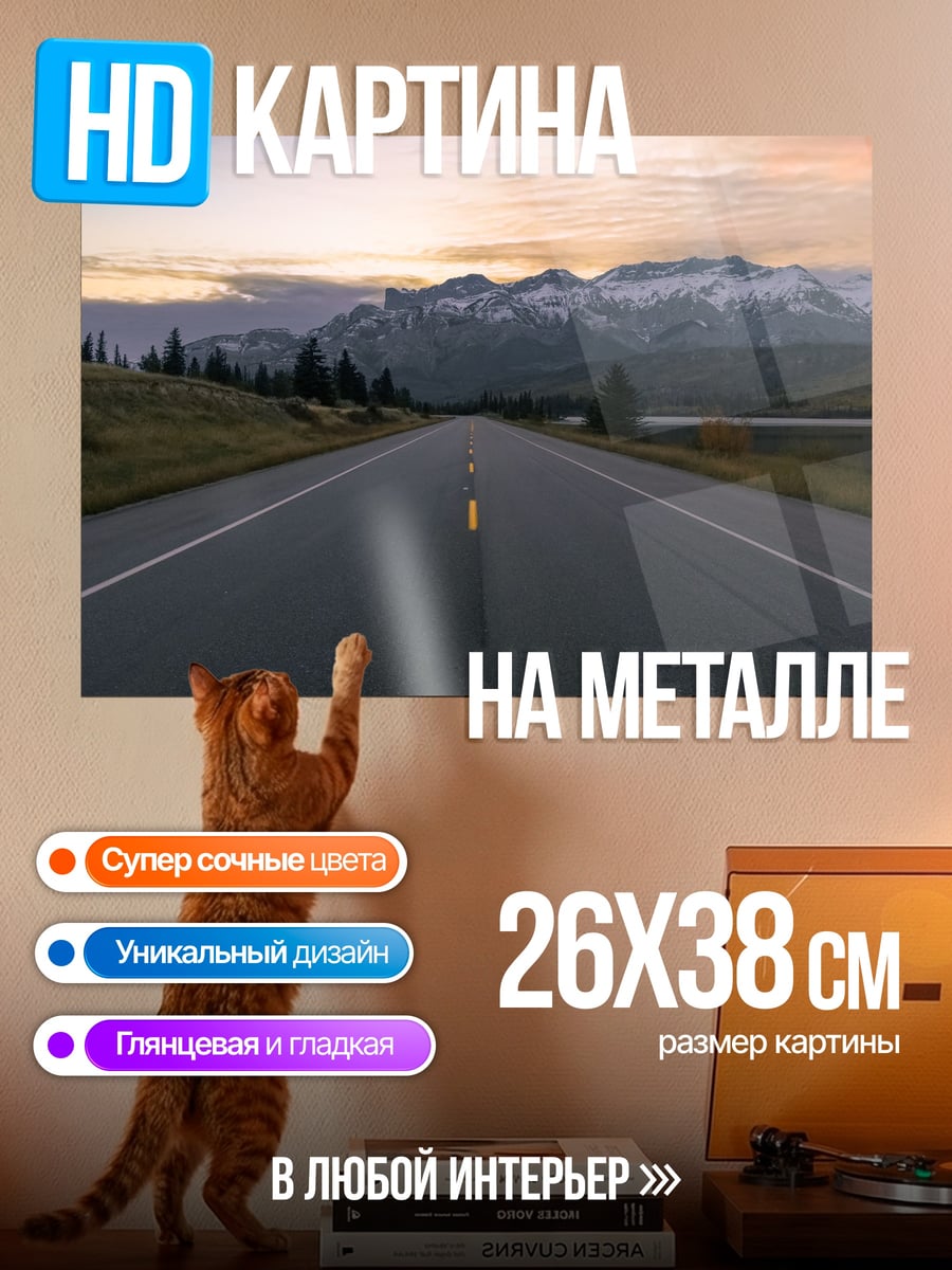 Картина на металле Дорога к горам