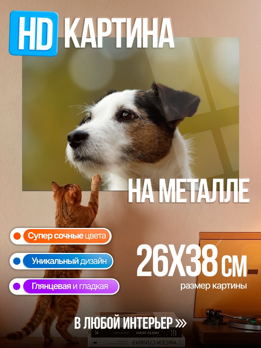 Картина на металле Портрет терьера
