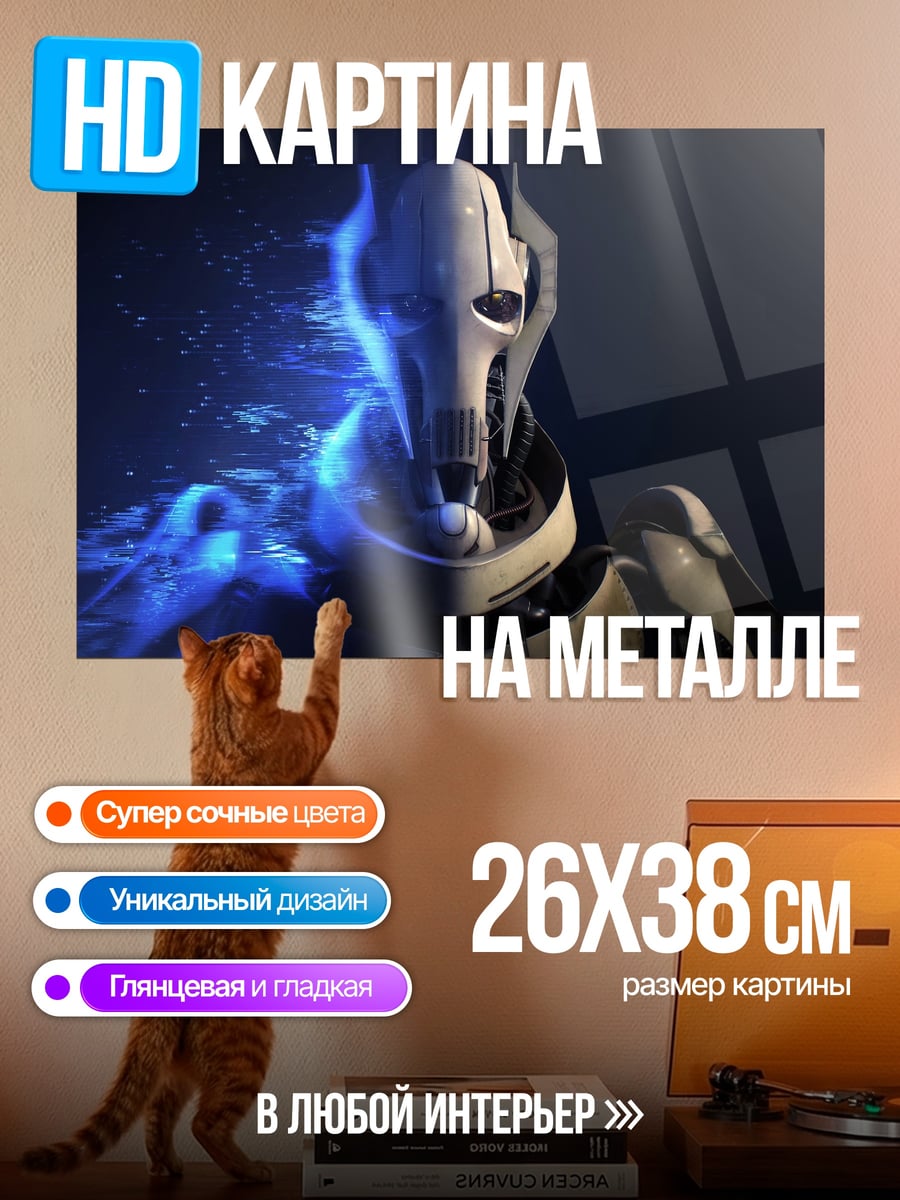 Картина на металле Генерал Гривус