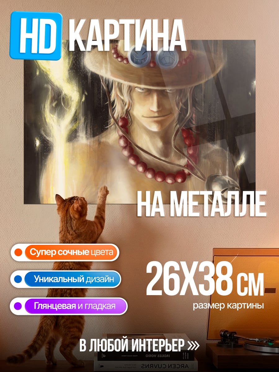 Картина на металле Портрет Эйса
