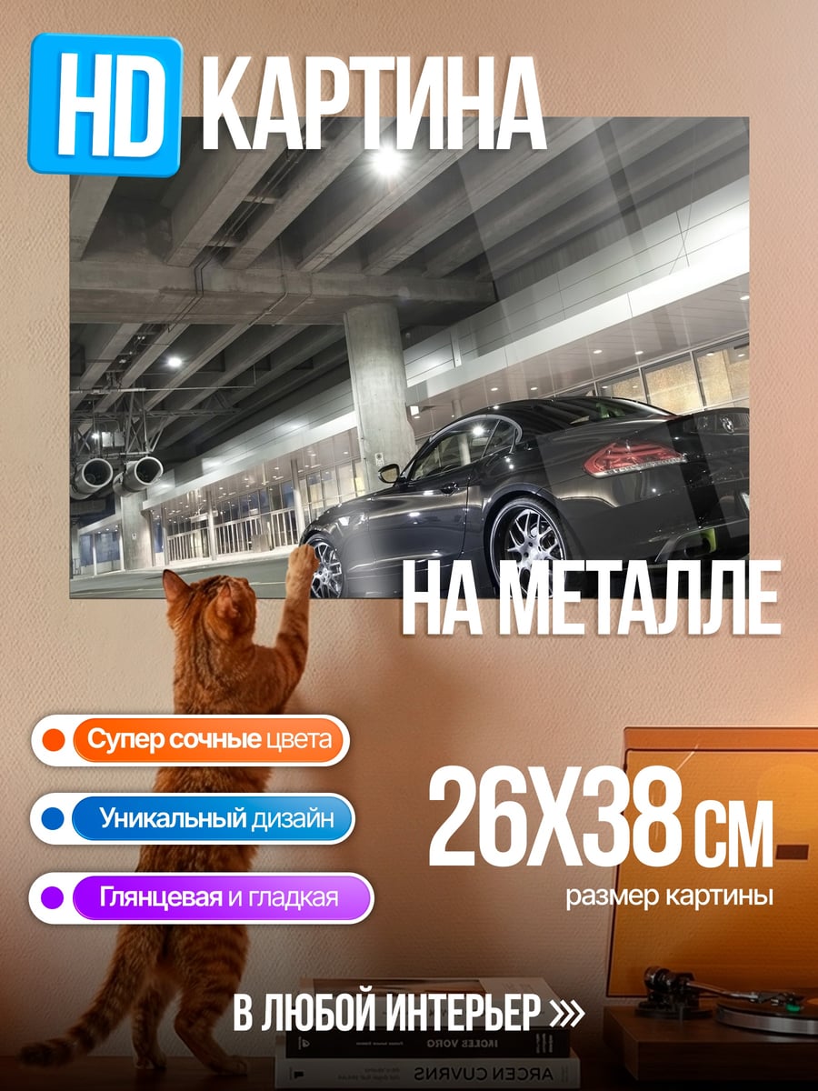 Картина на металле Тюнингованный BMW