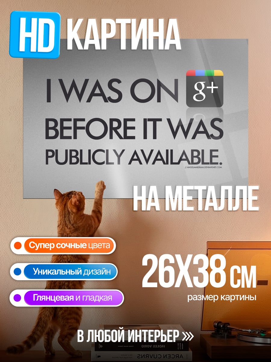 Картина на металле Я был на G+