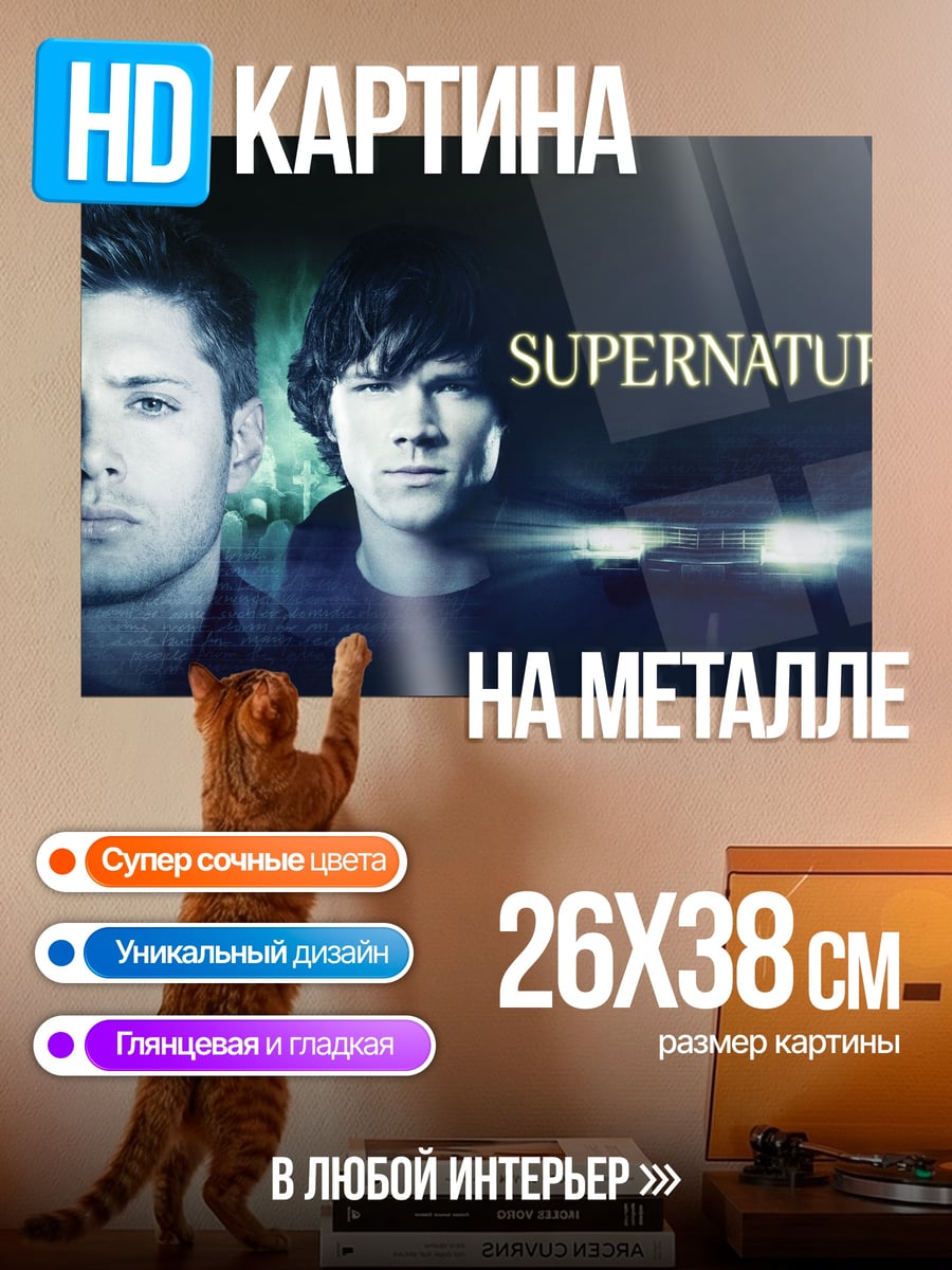 Картина на металле Сверхъестественные братья