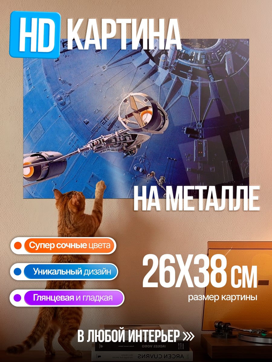 Картина на металле Космический корабль