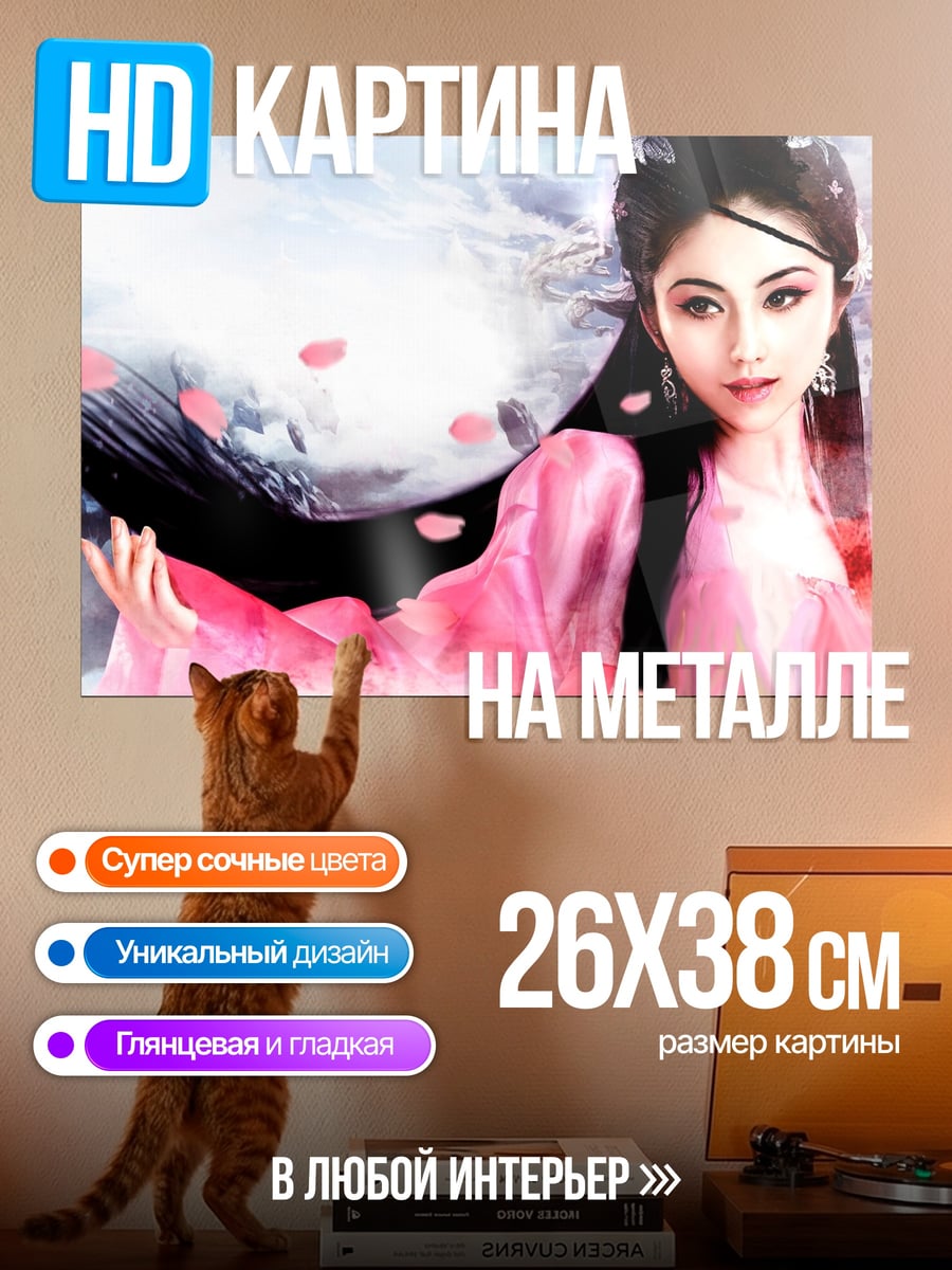 Картина на металле Китайская принцесса