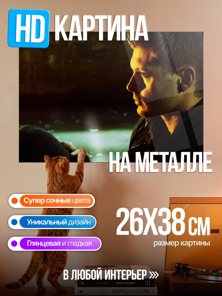 Картина на металле Мужчина в куртке