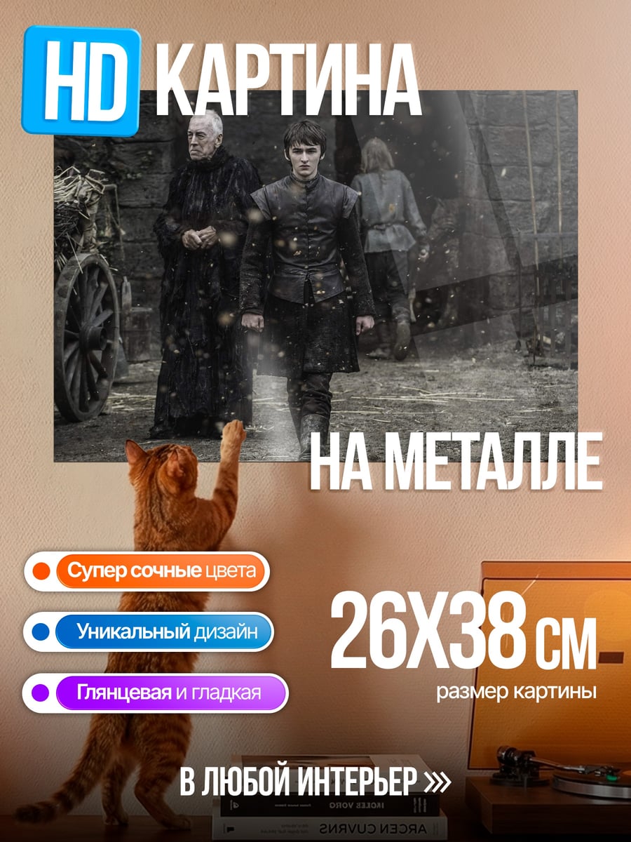 Картина на металле Бран Старк