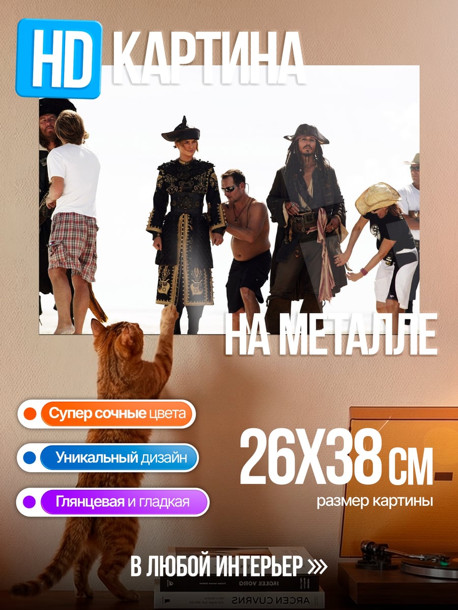 Картина на металле Пираты на пляже