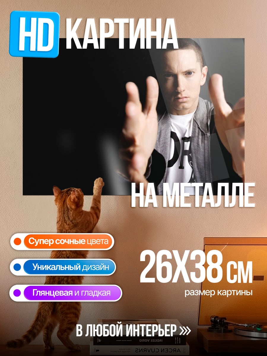 Картина на металле Эминем в студии