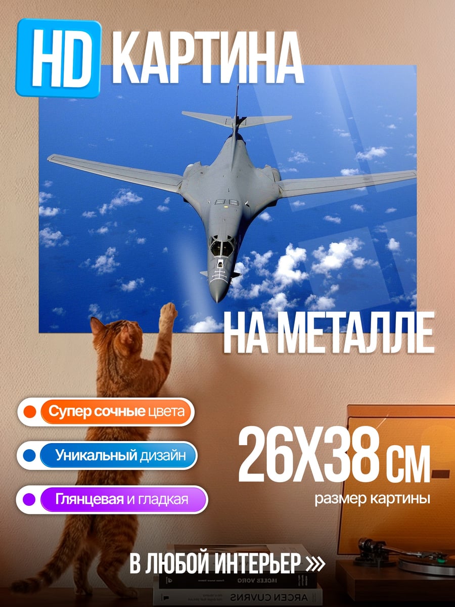 Картина на металле Бомбардировщик B-1 Lancer