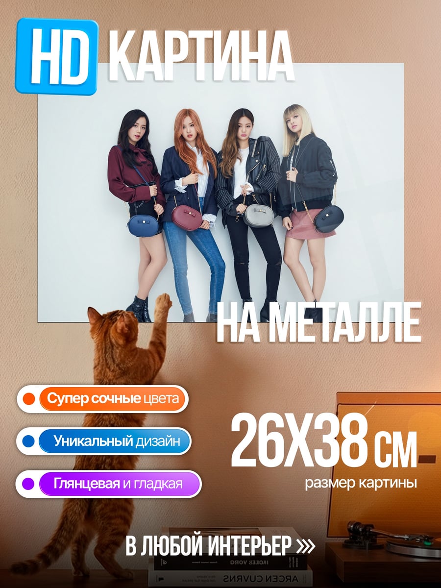 Картина на металле Девушки Blackpink