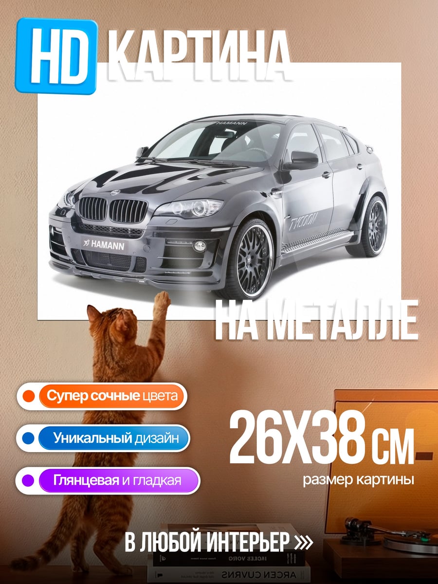 Картина на металле спортивный бмв х6