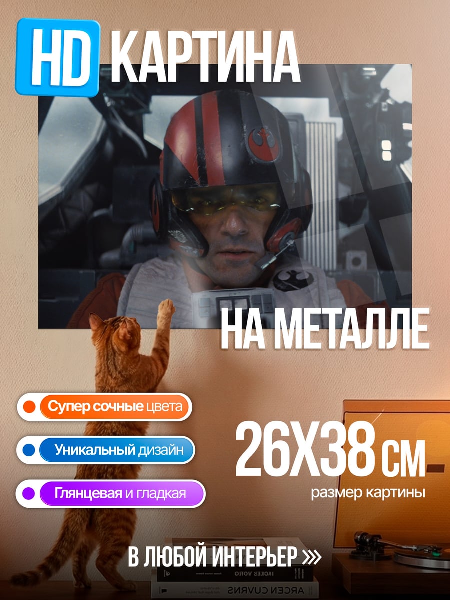 Картина на металле пилот истребителя