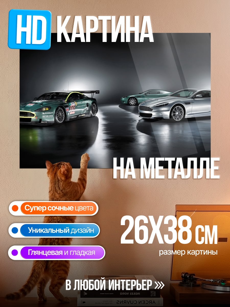 Картина на металле Автомобили Aston Martin