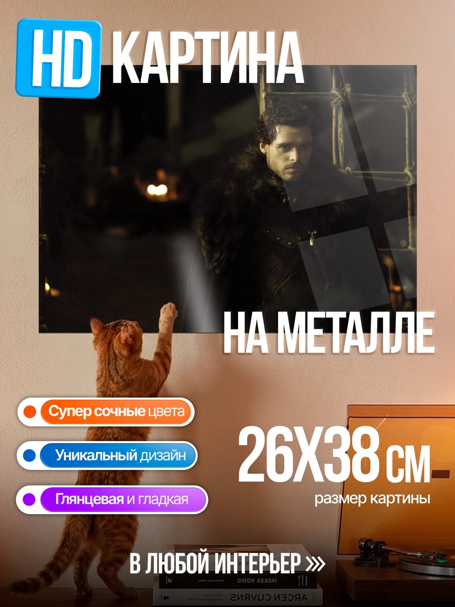 Картина на металле Мужчина в плаще