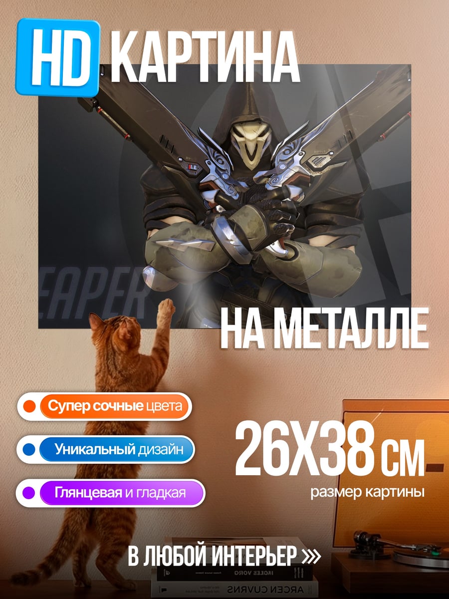 Картина на металле Жнец из Overwatch