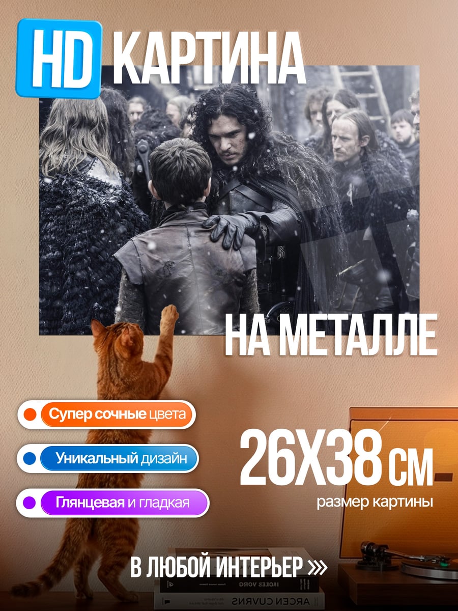 Картина на металле Джон Сноу Арья