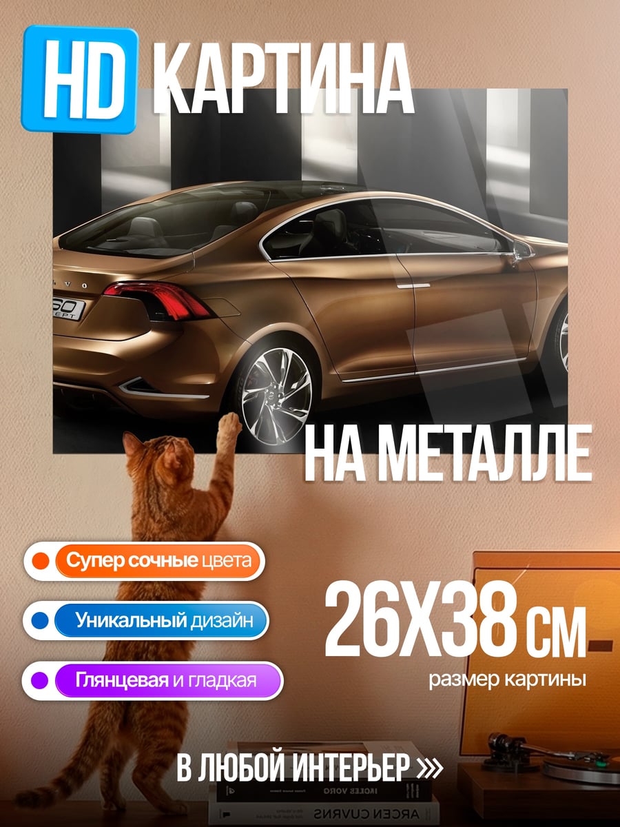 Картина на металле Бронзовый спорткар