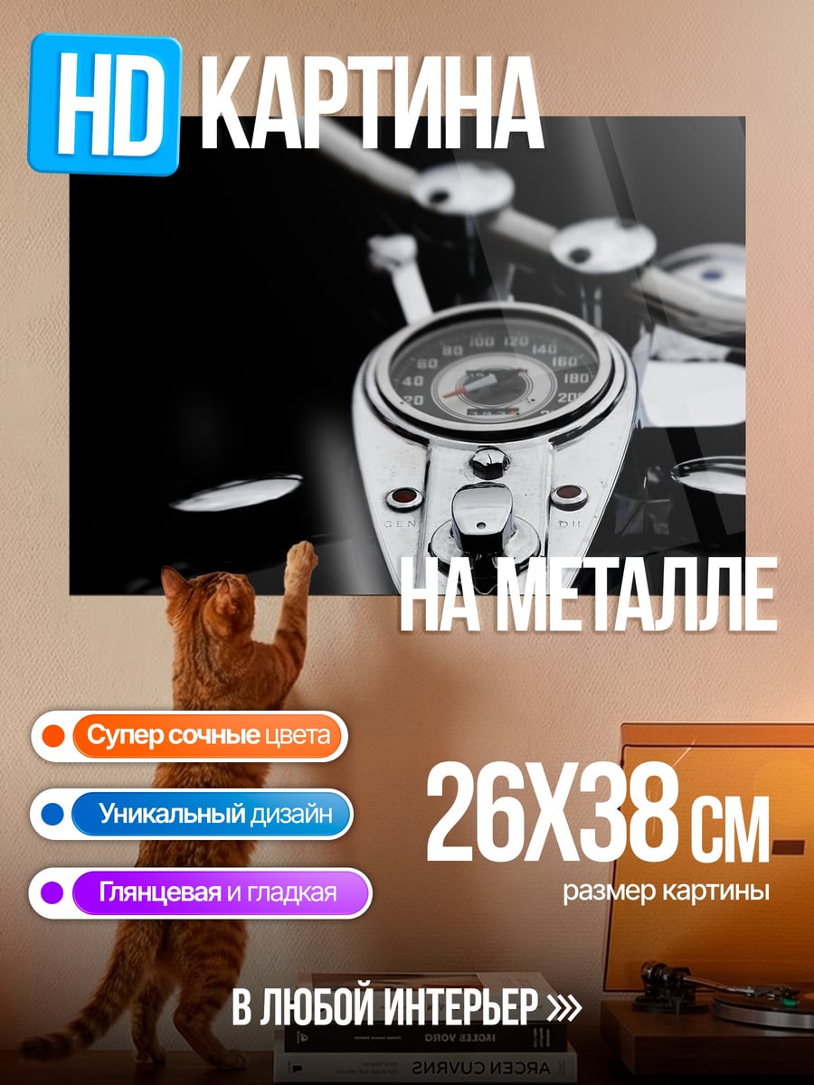 Картина на металле приборная панель мотоцикла