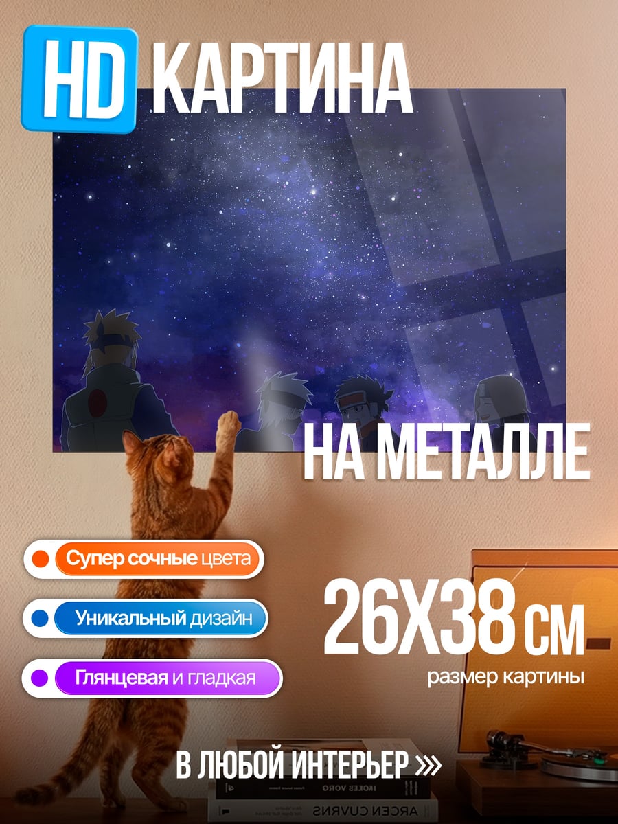 Картина на металле люди смотрят звезды