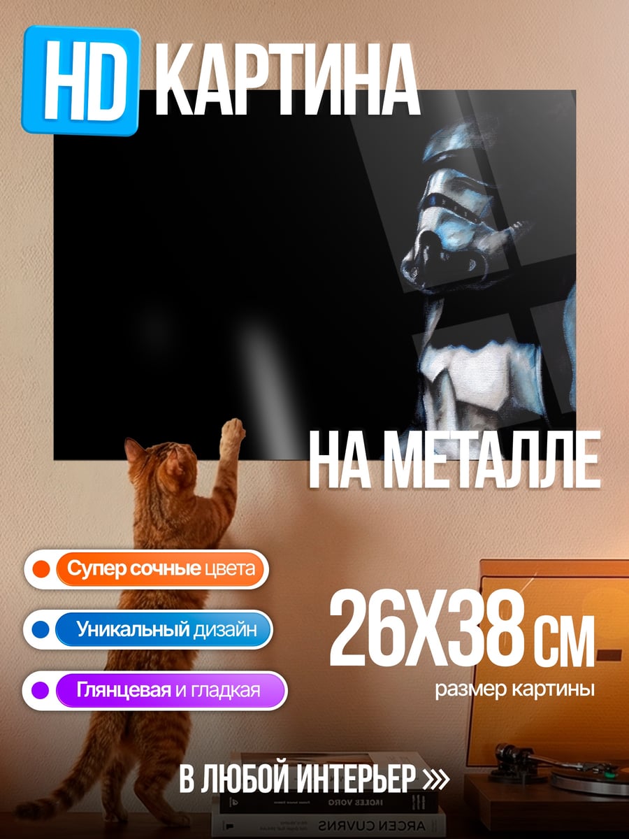 Картина на металле Штурмовик в темноте