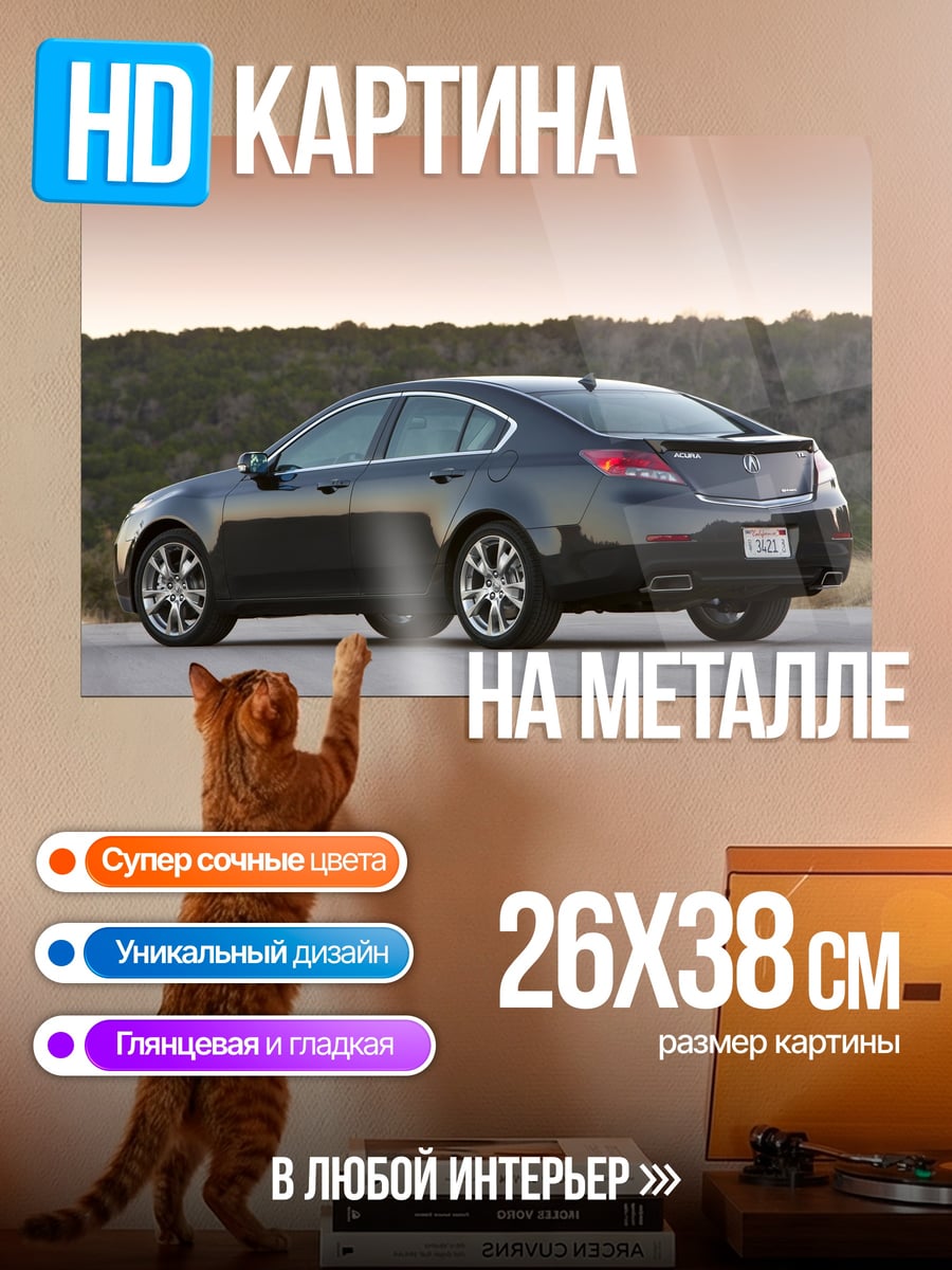 Картина на металле Темный седан