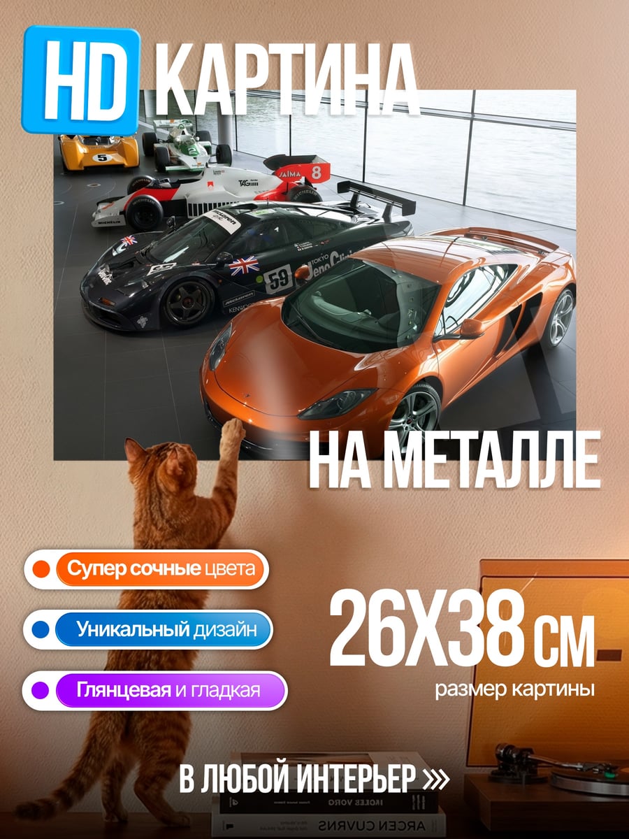 Картина на металле Автоспорт