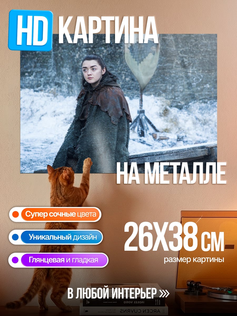 Картина на металле Арья Старк