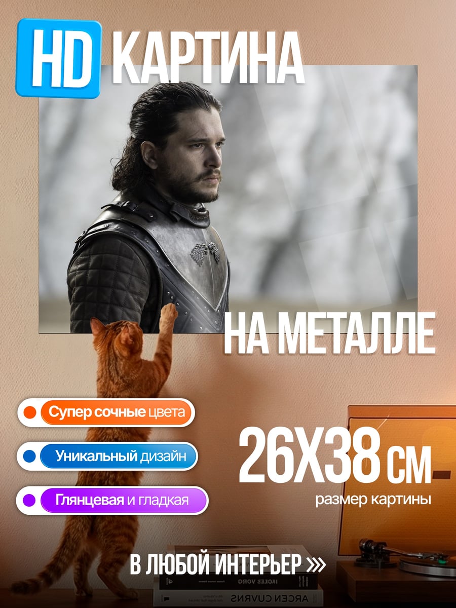 Картина на металле Джон Сноу