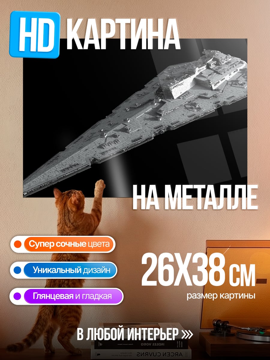 Картина на металле Звездный разрушитель