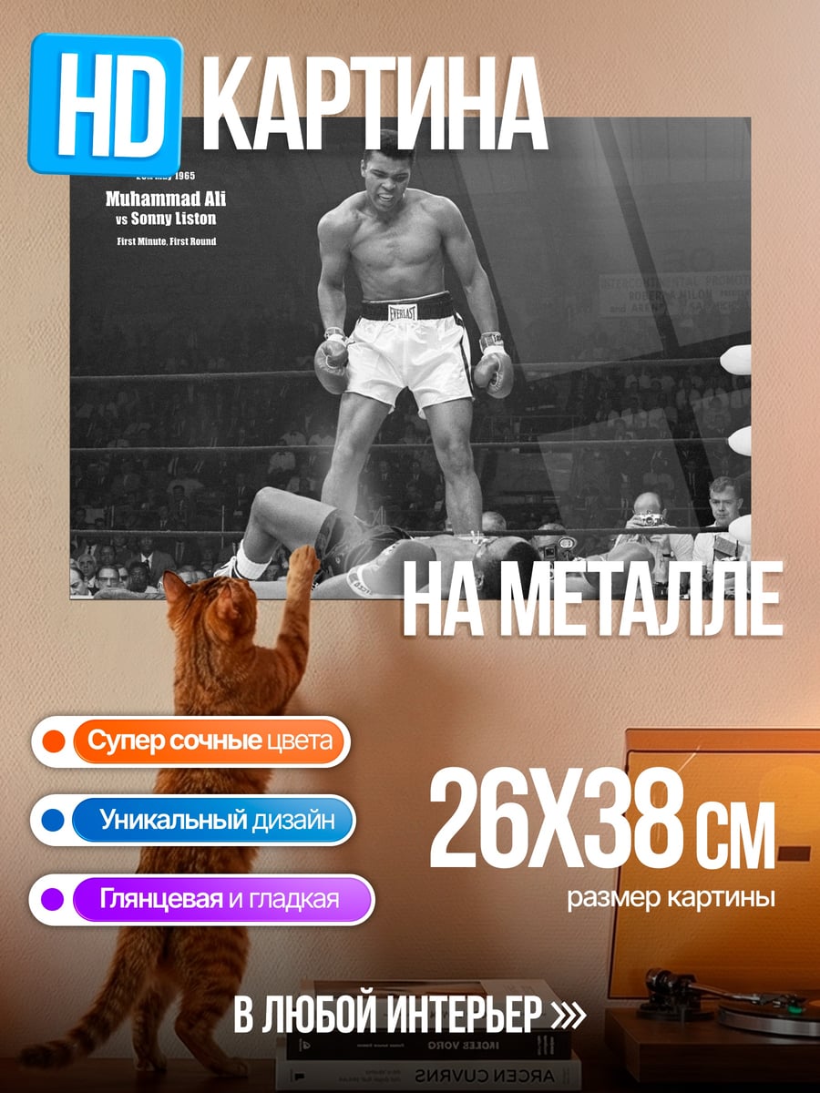 Картина на металле Мохаммед Али победа