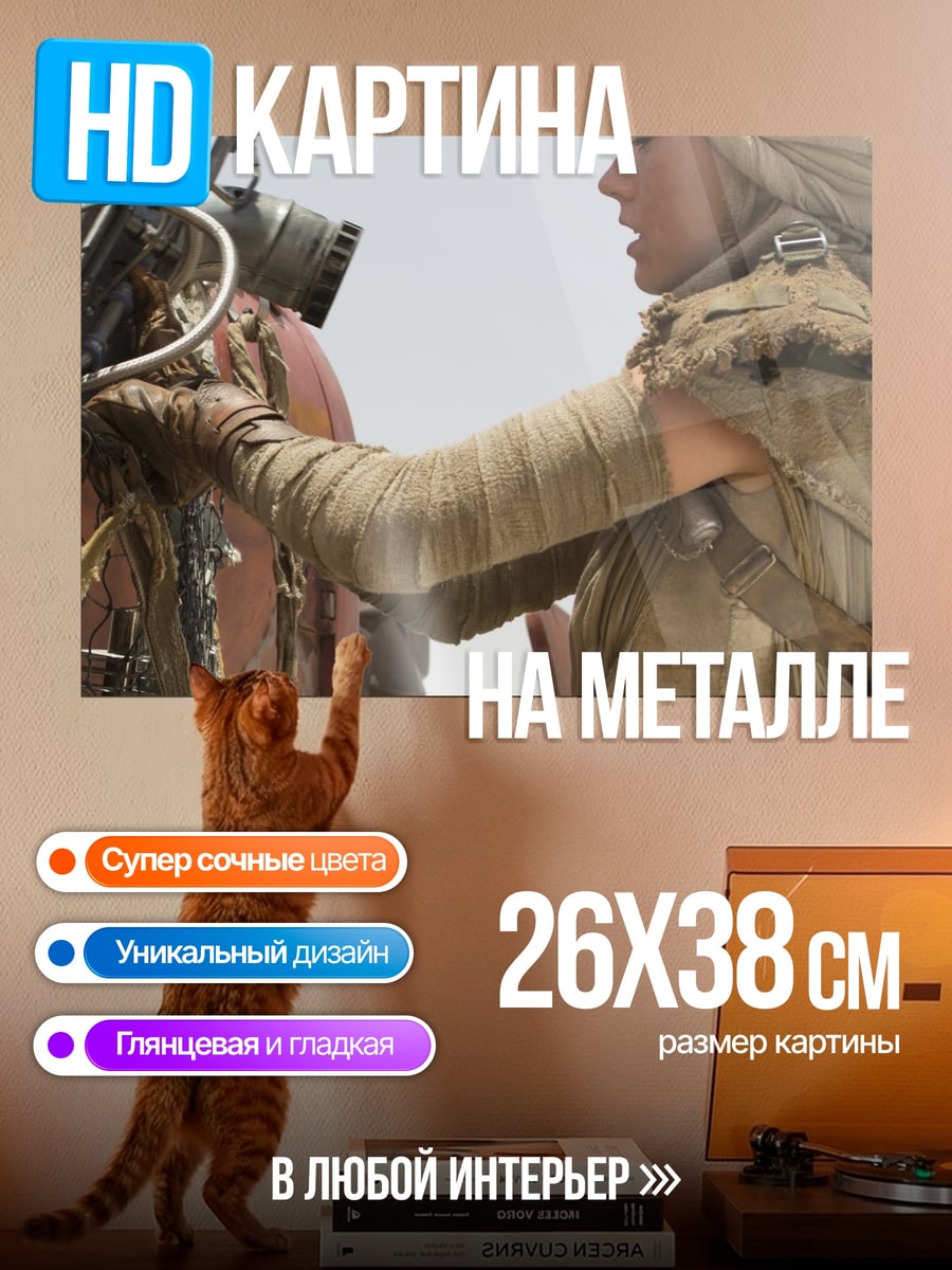 Картина на металле Девушка пустыни Рей