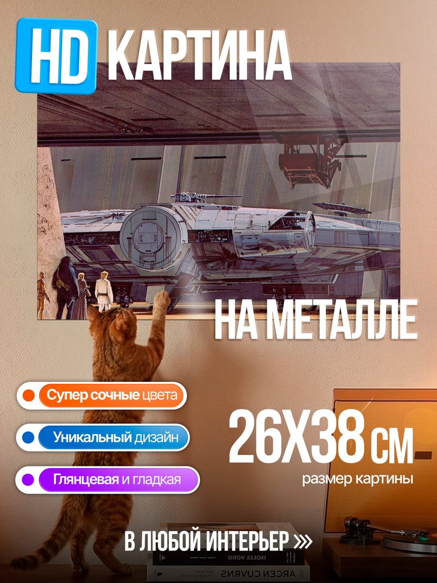 Картина на металле космический корабль
