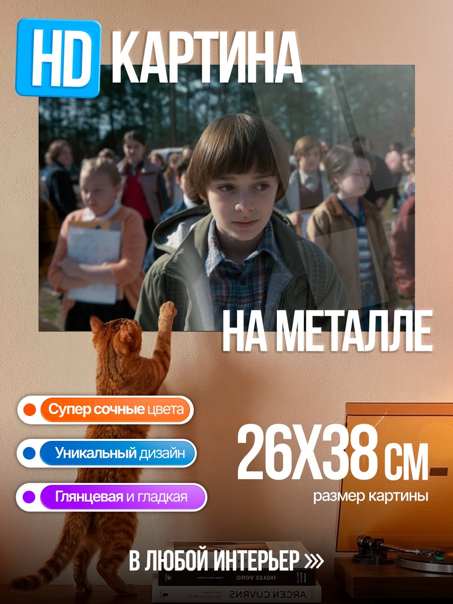Картина на металле Мальчик из Стрэйнджер