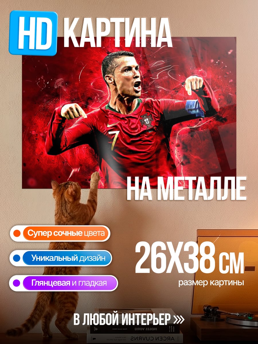 Картина на металле Криштиану Роналду
