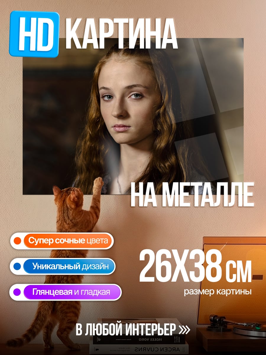 Картина на металле Санса Старк