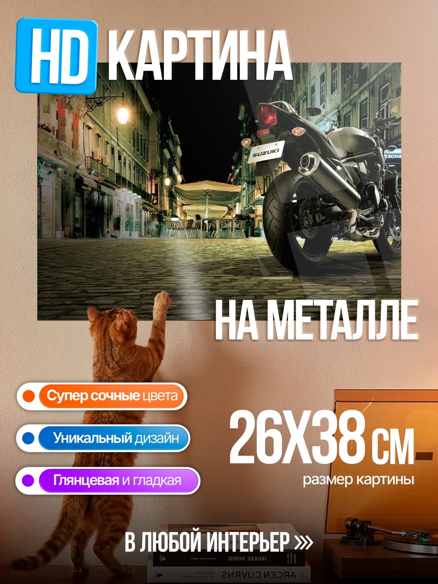 Картина на металле Ночная поездка
