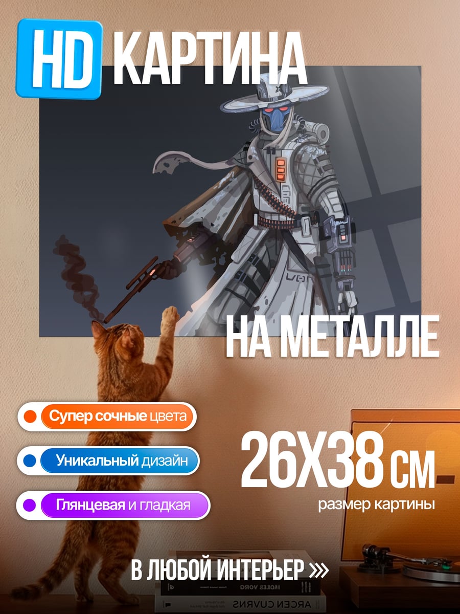 Картина на металле Космический ковбой