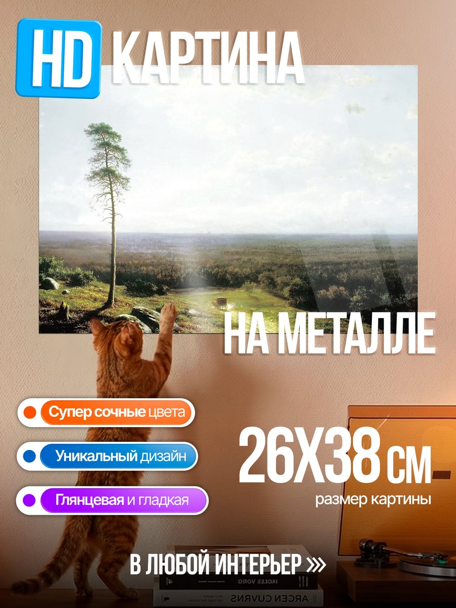 Картина на металле Одинокая сосна